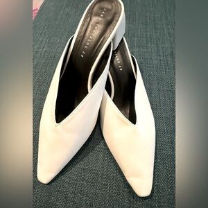Zara Trafaluc WHITE Women's Mules sz 38